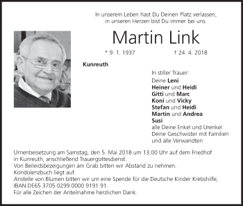 Anzeige von Martin Link von MGO