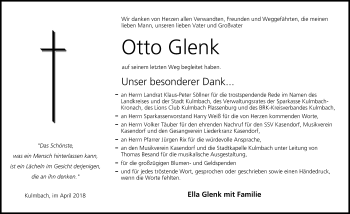 Anzeige von Otto Glenk von MGO