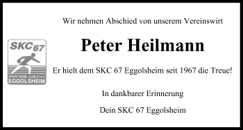 Anzeige von Peter Heilmann von MGO