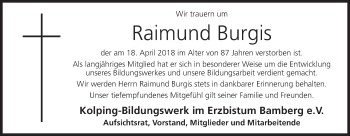 Anzeige von Raimund Burgis von MGO