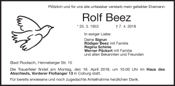 Anzeige von Rolf Beez von MGO