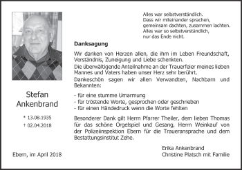 Anzeige von Stefan Ankenbrand von MGO