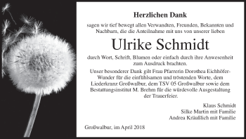 Anzeige von Ulrike Schmidt von MGO