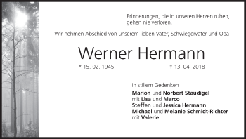 Anzeige von Werner Hermann von MGO