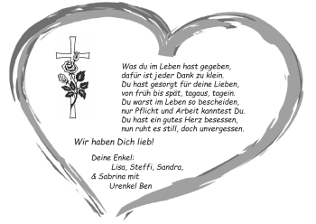 Anzeige von Wir haben Dich lieb  von MGO