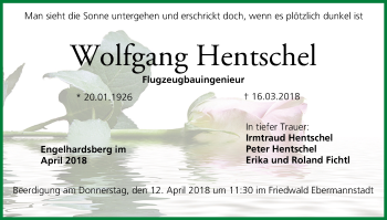 Anzeige von Wolfgang Hentschel von MGO
