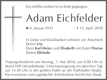Anzeige von Adam Eichfelder von MGO