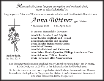 Anzeige von Anna Büttner von MGO