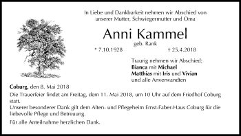 Anzeige von Anni Kammel von MGO