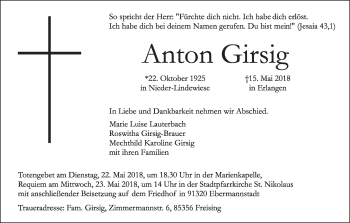 Anzeige von Anton Girsig von MGO