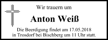 Anzeige von Anton Weiß von MGO