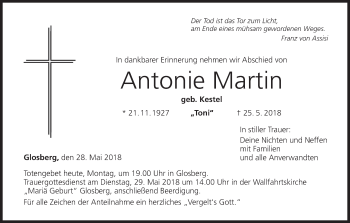 Anzeige von Antonie Martin von MGO