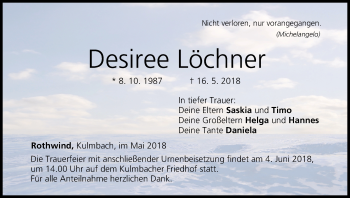 Anzeige von Desiree Löchner von MGO