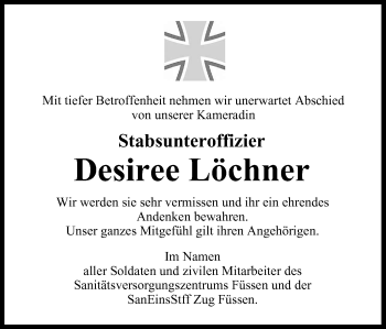 Anzeige von Desiree Löchner von MGO