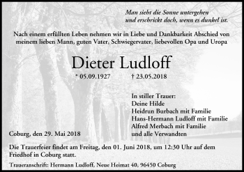 Anzeige von Dieter Ludloff von MGO