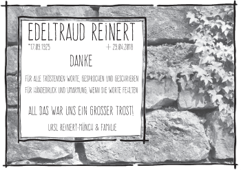 Anzeige von Edeltraud Reinert von MGO
