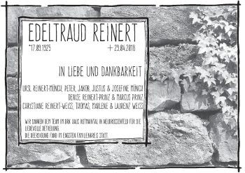 Anzeige von Edeltraud Reinert von MGO