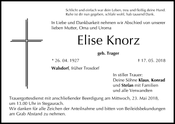 Anzeige von Elise Knorz von MGO