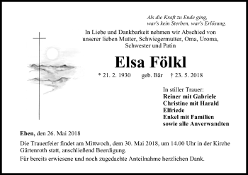 Anzeige von Elsa Fölkl von MGO