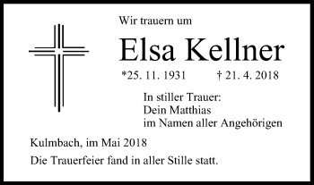 Anzeige von Elsa Kellner von MGO