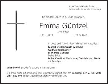 Anzeige von Emma Güntzel von MGO
