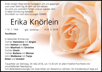 Anzeige von Erika Knörlein von MGO