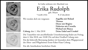 Anzeige von Erika Rudolph von MGO