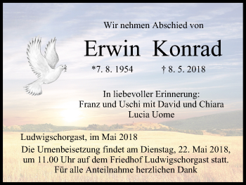 Anzeige von Erwin Konrad von MGO