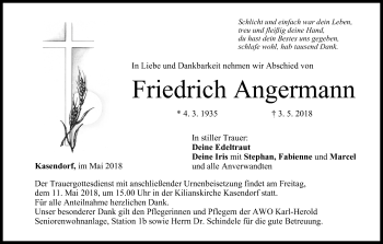 Anzeige von Friedrich Angermann von MGO