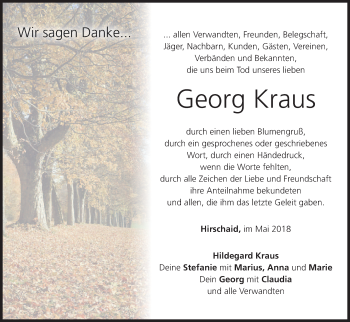 Anzeige von Georg Kraus von MGO