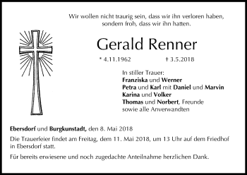 Anzeige von Gerald Renner von MGO