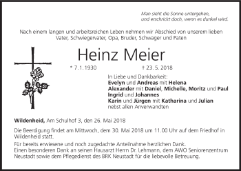 Anzeige von Heinz Meier von MGO