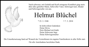 Anzeige von Helmut Blüchel von MGO