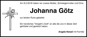 Anzeige von Johanna Götz von MGO