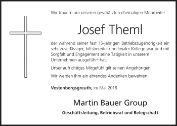 Anzeige von Josef Theml von MGO