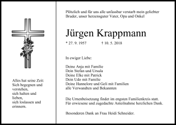 Anzeige von Jürgen Krappmann von MGO