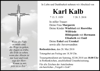 Anzeige von Karl Kalb von MGO