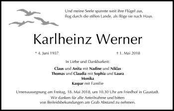 Anzeige von Karlheinz Werner von MGO