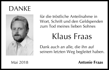 Anzeige von Klaus Fraas von MGO