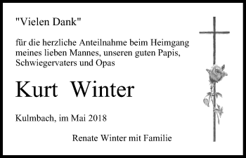 Anzeige von Kurt Winter von MGO