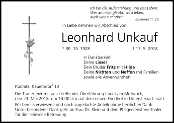 Anzeige von Leonhard Unkauf von MGO