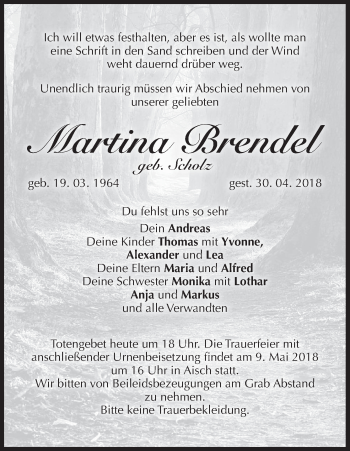 Anzeige von Martina Brendel von MGO