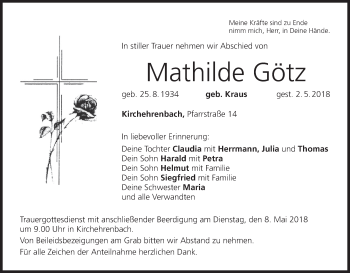 Anzeige von Mathilde Götz von MGO