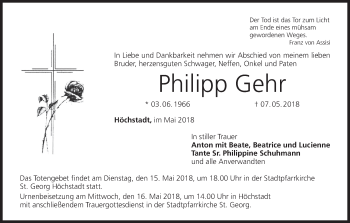 Anzeige von Philipp Gehr von MGO