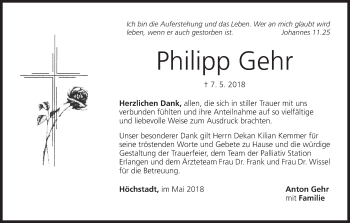 Anzeige von Philipp Gehr von MGO