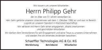Anzeige von Philipp Gehr von MGO