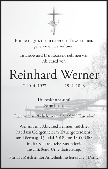 Anzeige von Reinhard Werner von MGO