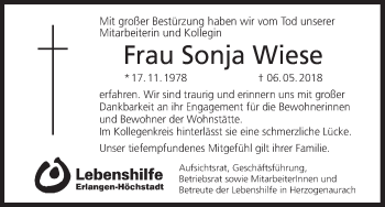 Anzeige von Sonja Wiese von MGO