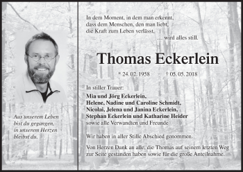 Anzeige von Thomas Eckerlein von MGO