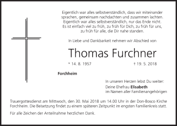 Anzeige von Thomas Furchner von MGO